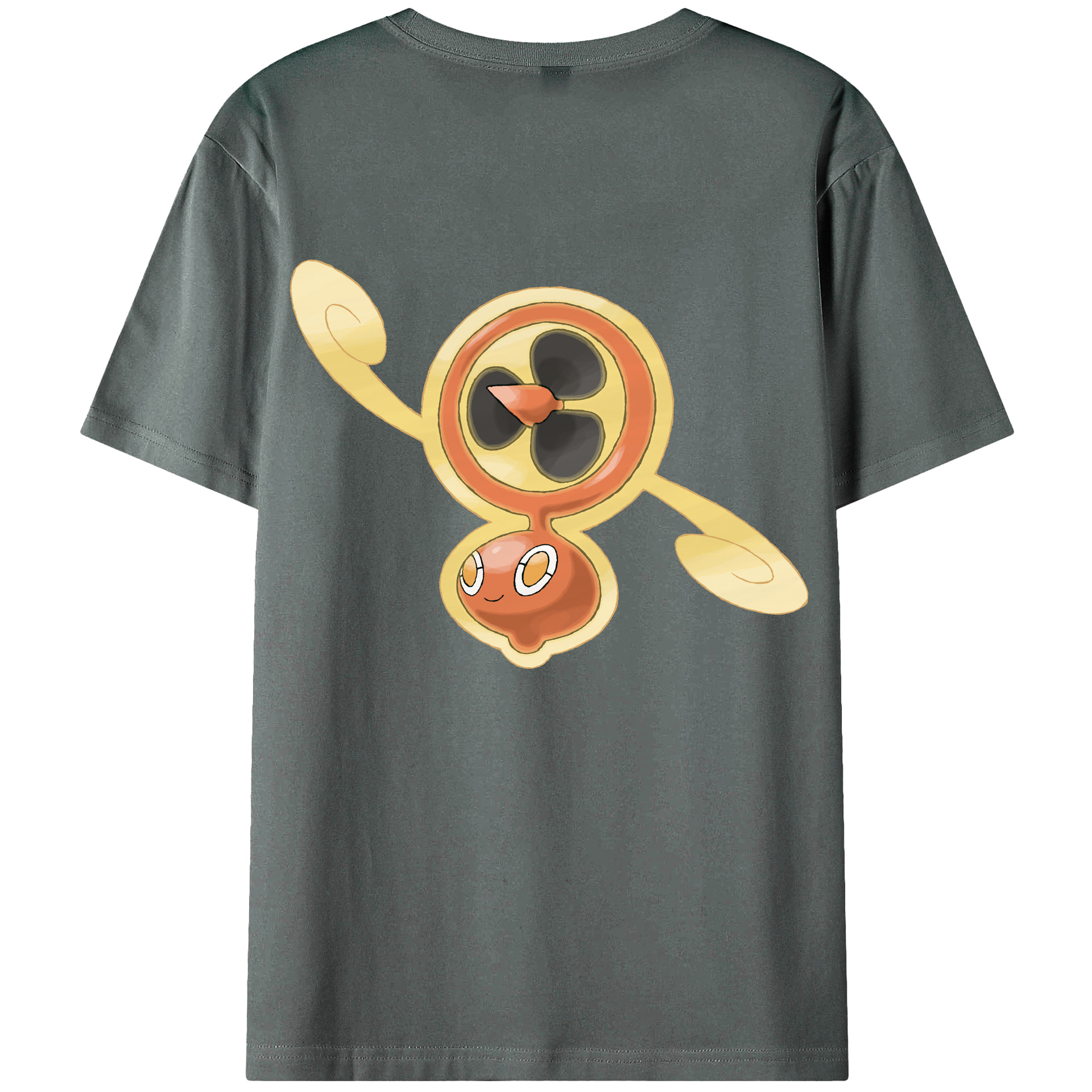 （画像用） ポケットモンスター Pokémon 綿100％ メンズ半袖Tシャツ（バックプリント） 通気性